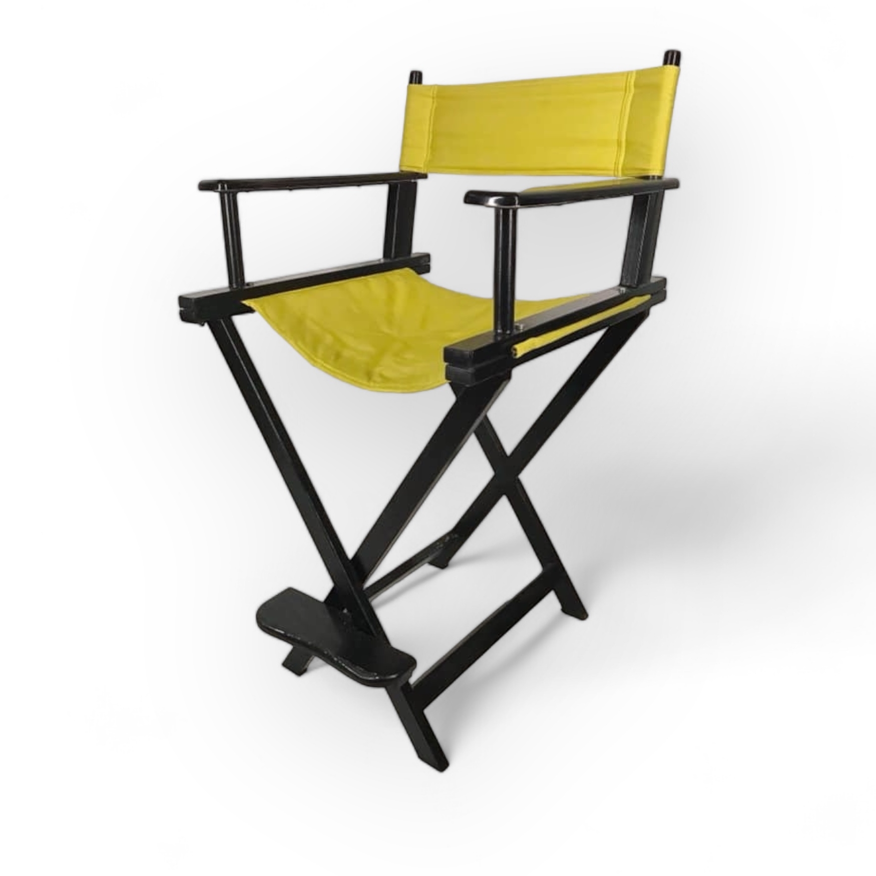 Стілець "режисерський" високий чорний/жовтий метал/тканина ST-052