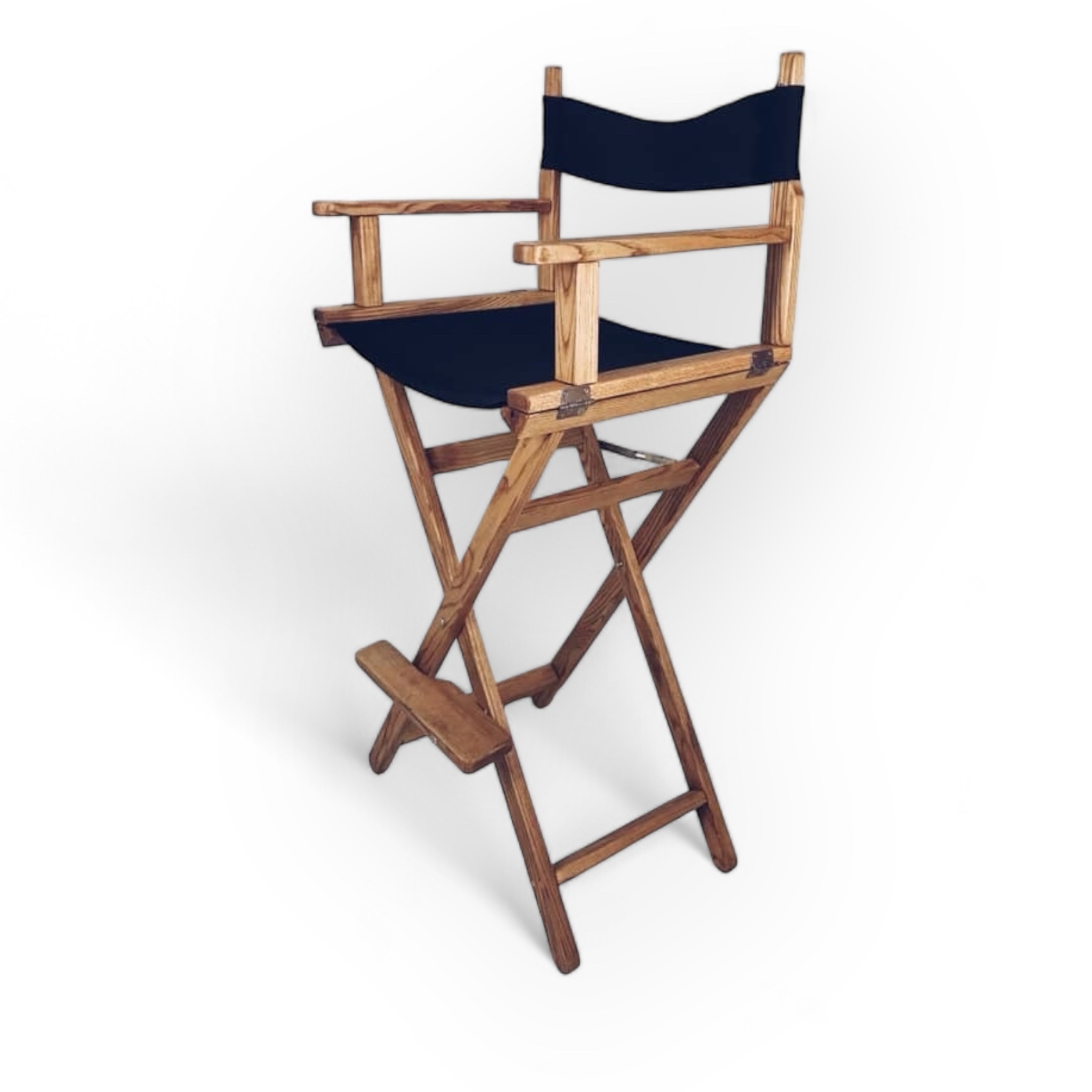 Стілець "режисерський" високий чорний дерево/тканина ST-051