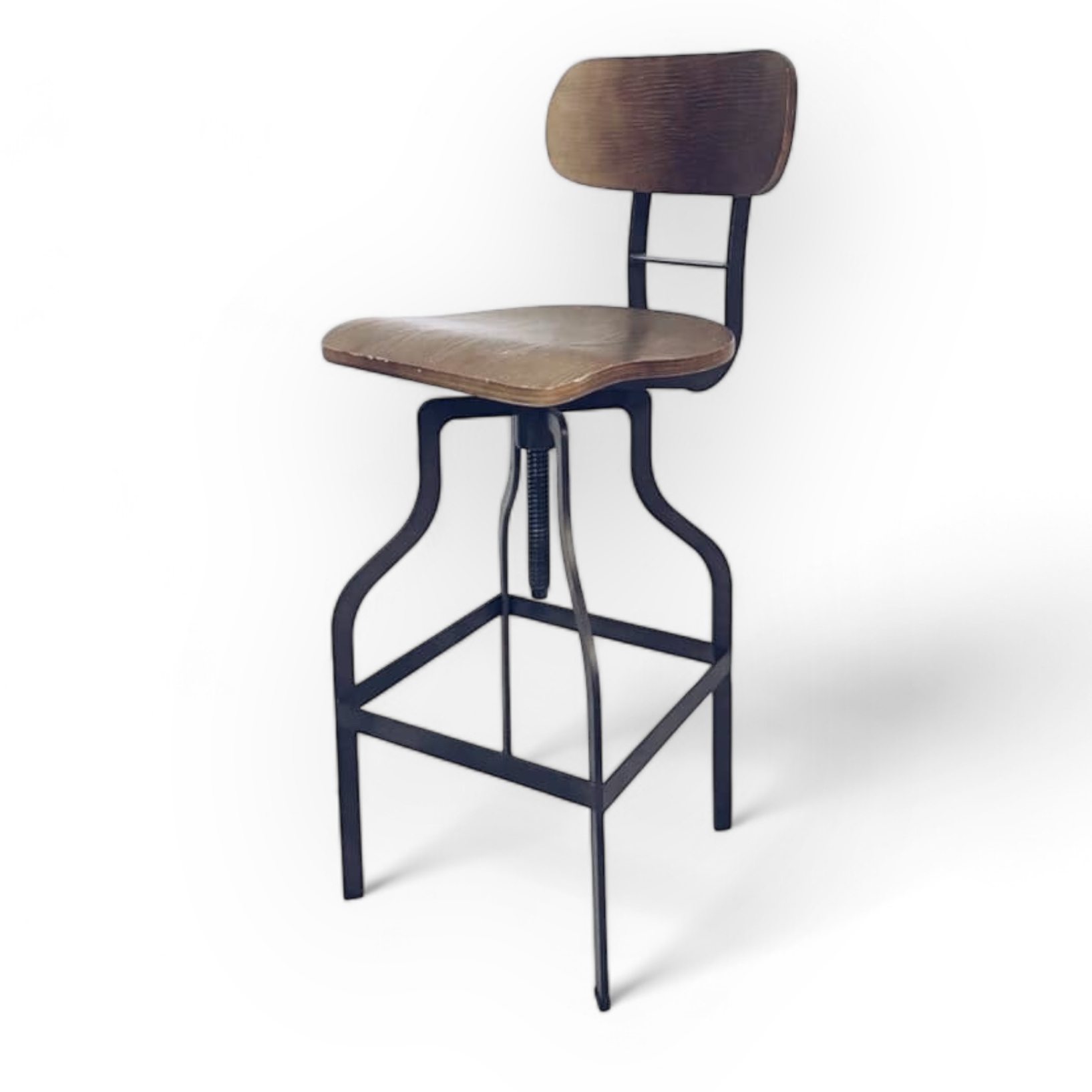 Стілець барний "drop" дерево/метал ST-049
