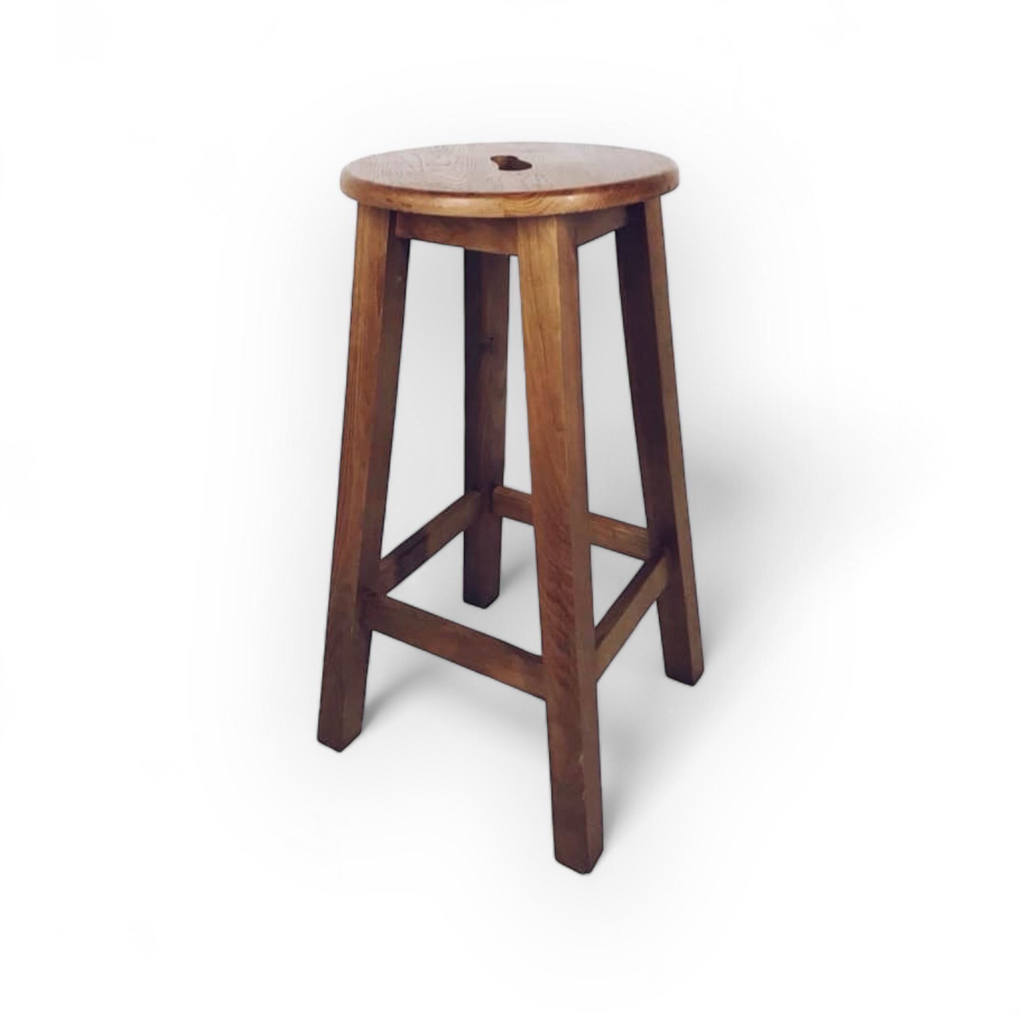 Табурет барний круглий темне дерево ST-048