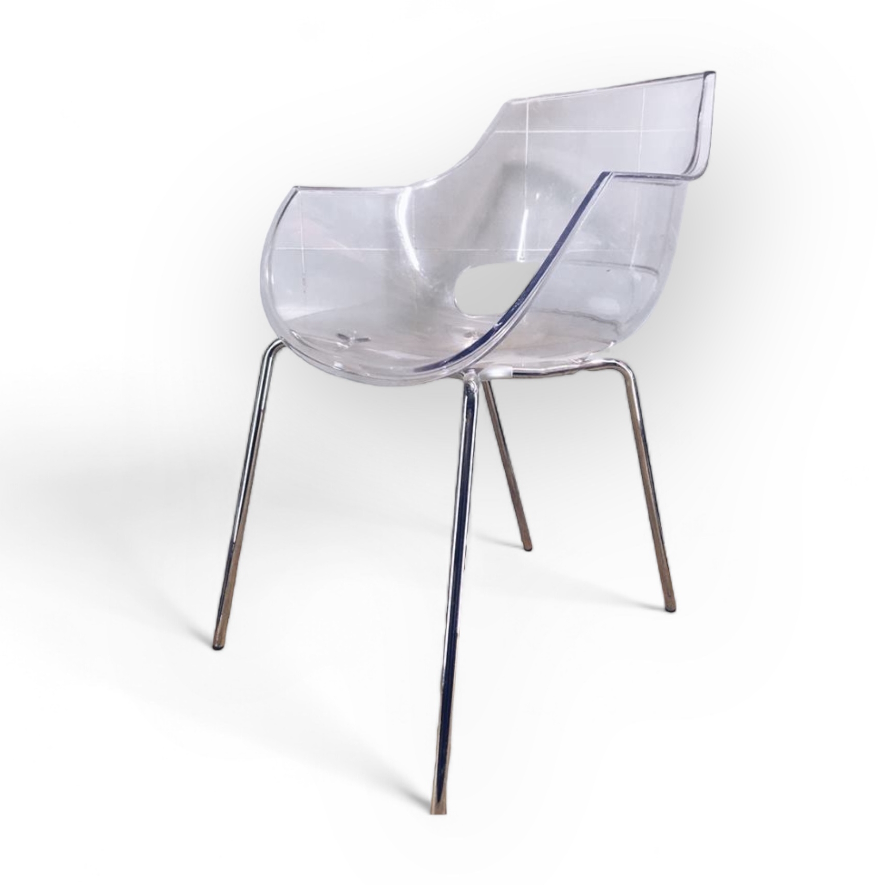 Стілець прозорий пластик/метал ST-012