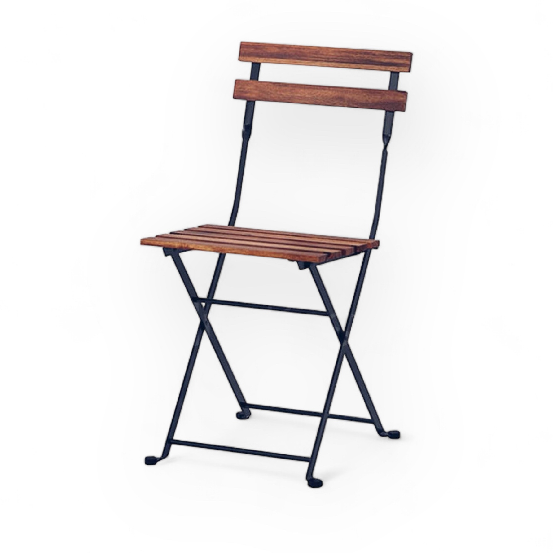 Стілець розкладний садовий метал/темне дерево ST-020