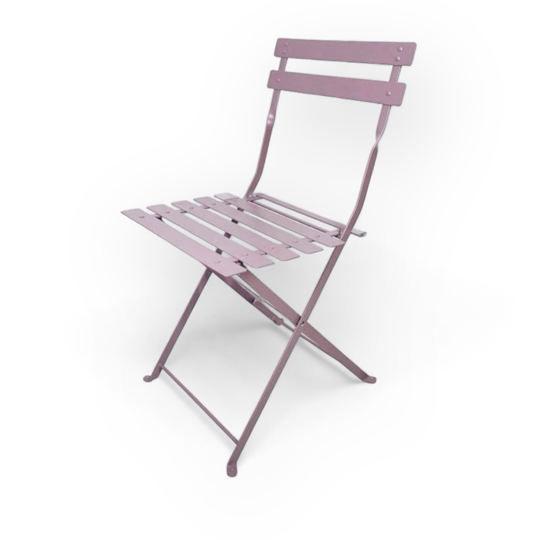 Стілець розкладний садовий бузковий метал ST-030