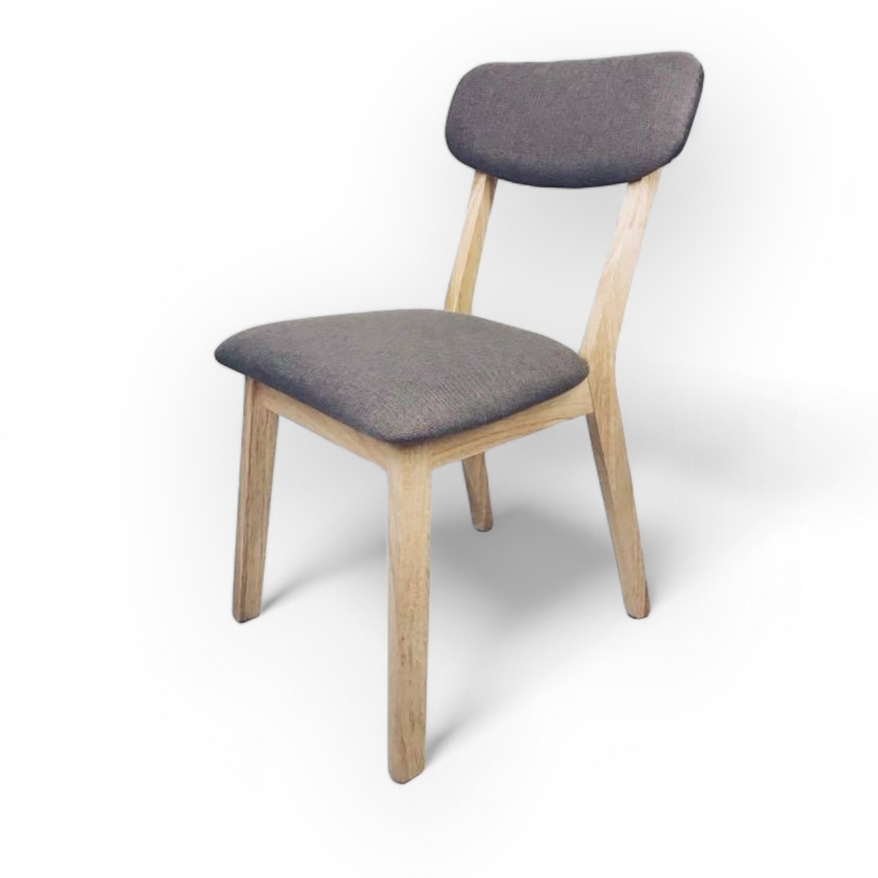 Стілець обідній світле дерево/сіра обивка ST-027