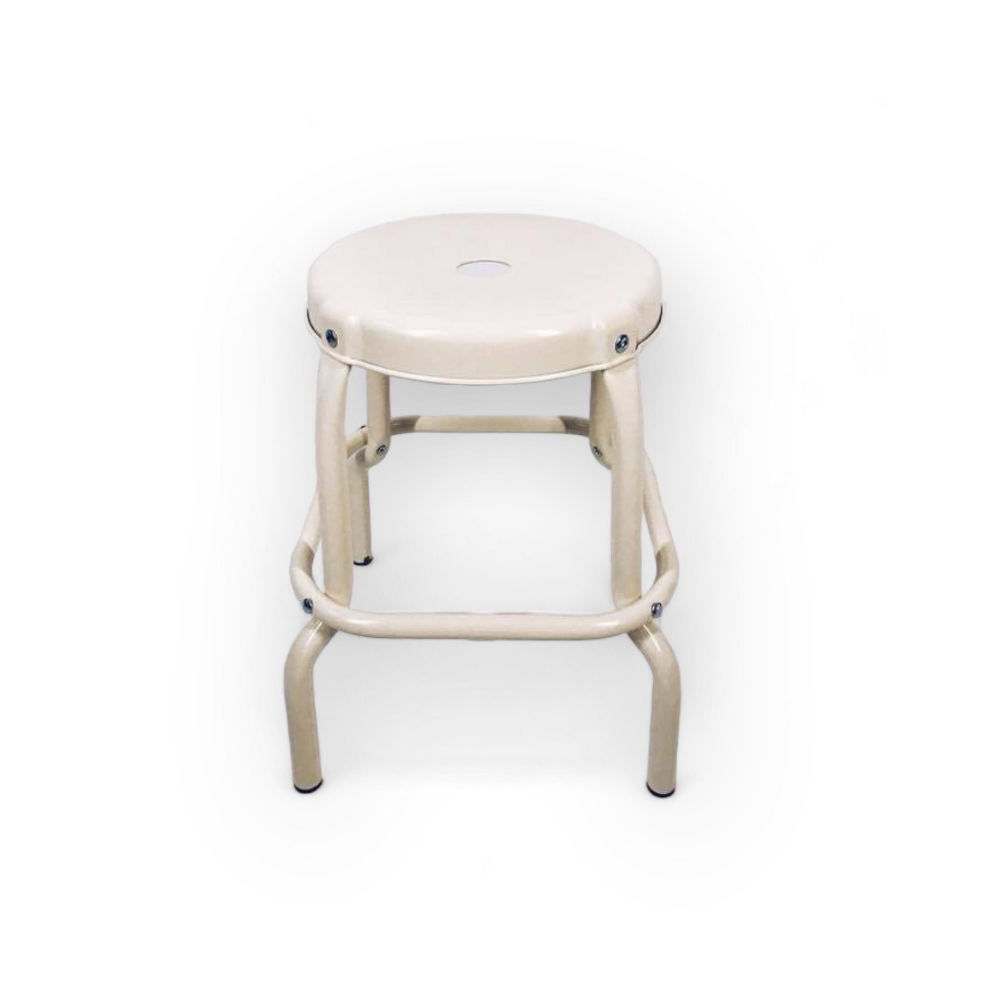 Табурет круглий металевий молочний ST-024