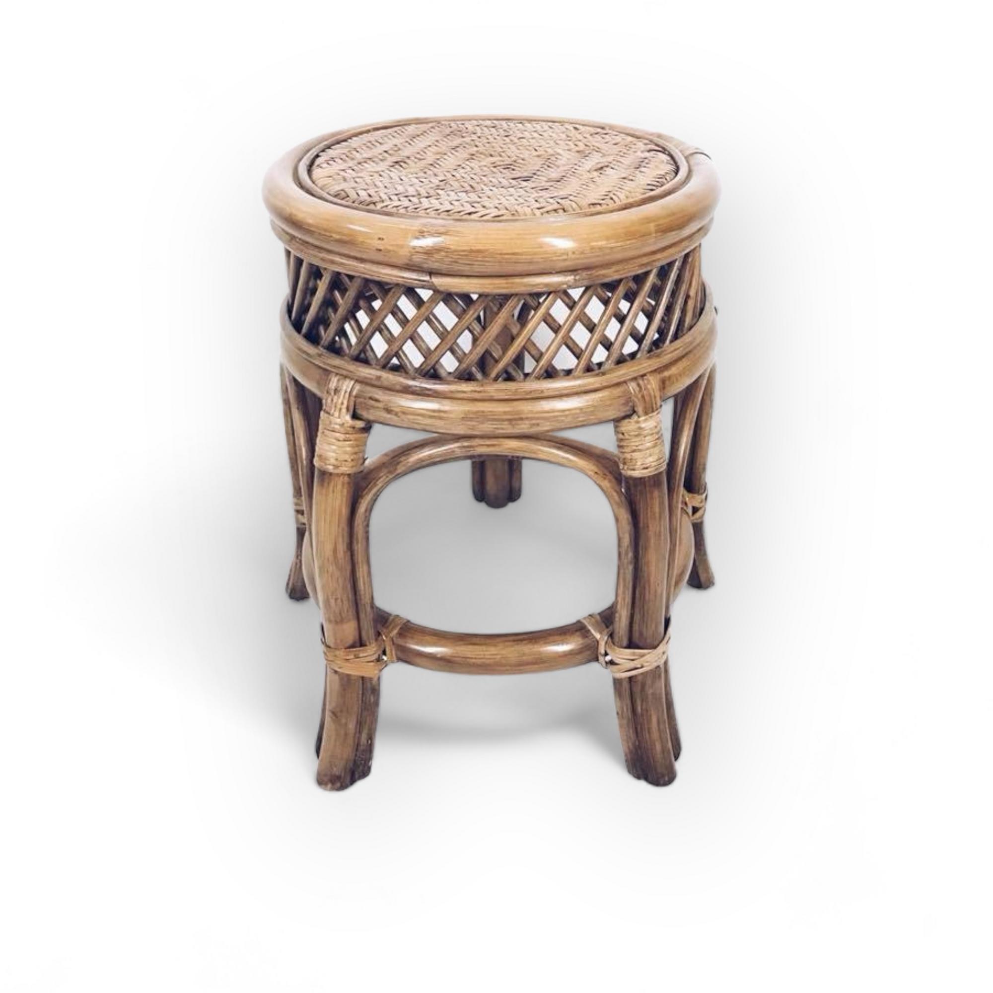 Табурет круглий ротанг темний ST-032