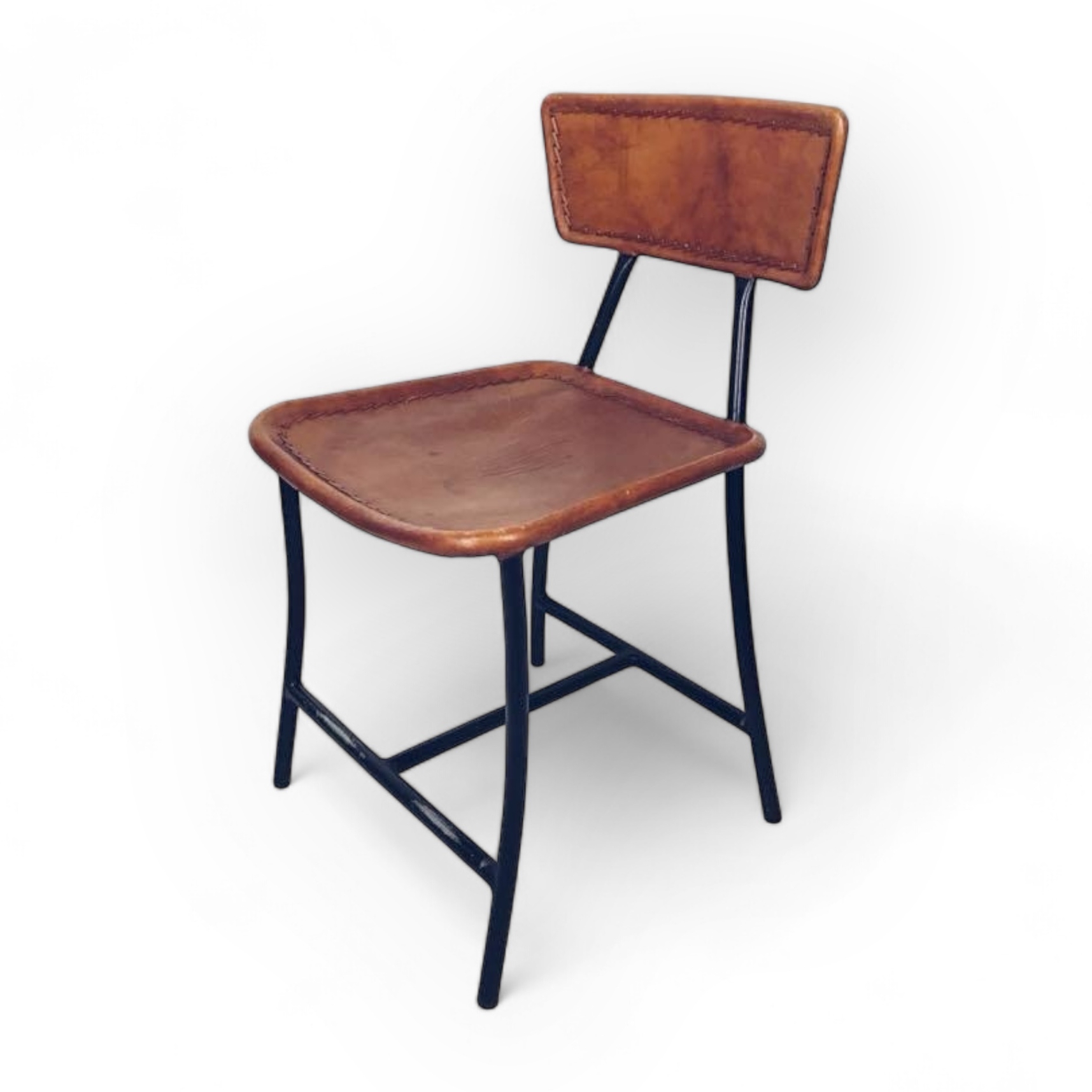 Стілець лофт метал/шкіра ST-034