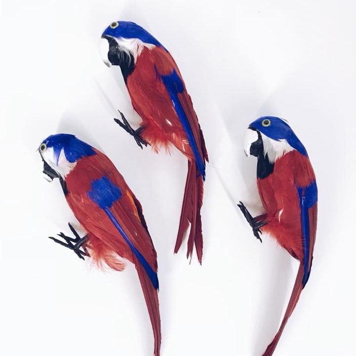 Папуга малий червоний/синій муляж MU-010