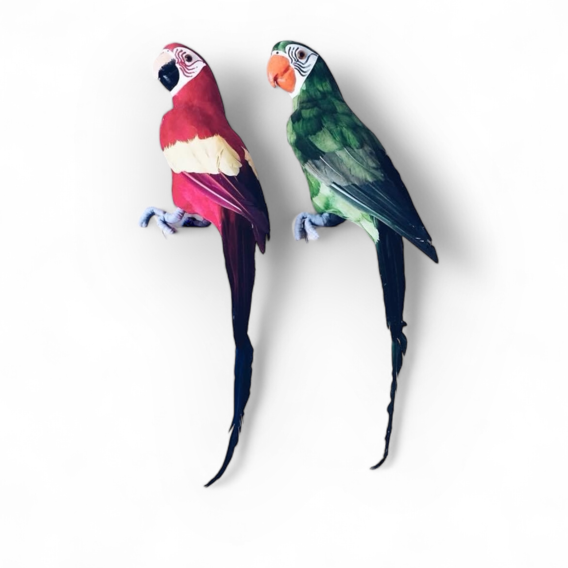 Папуга муляж червоний/зелений MU-009