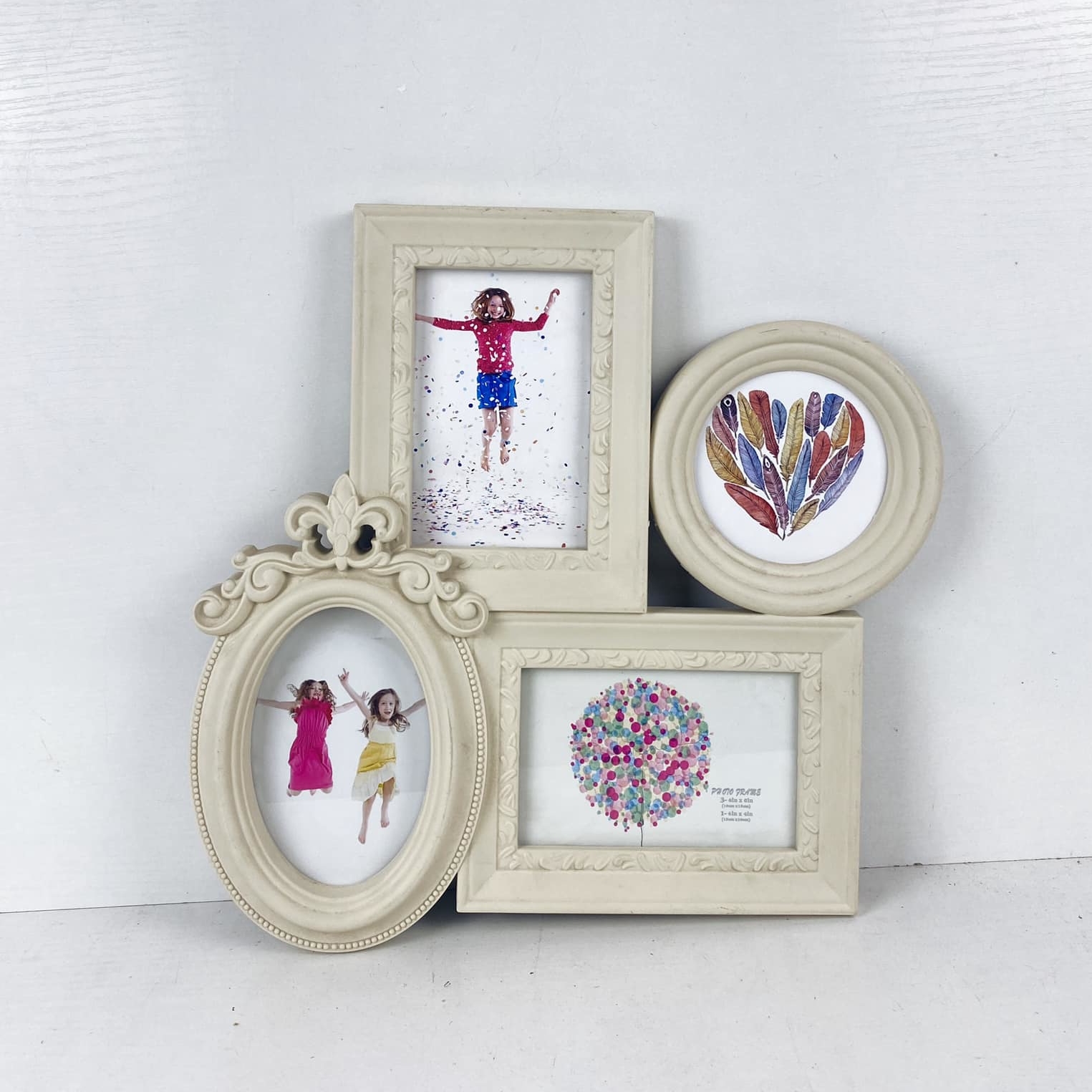 Композиція з 4 фоторамок різної форми білий AR-066