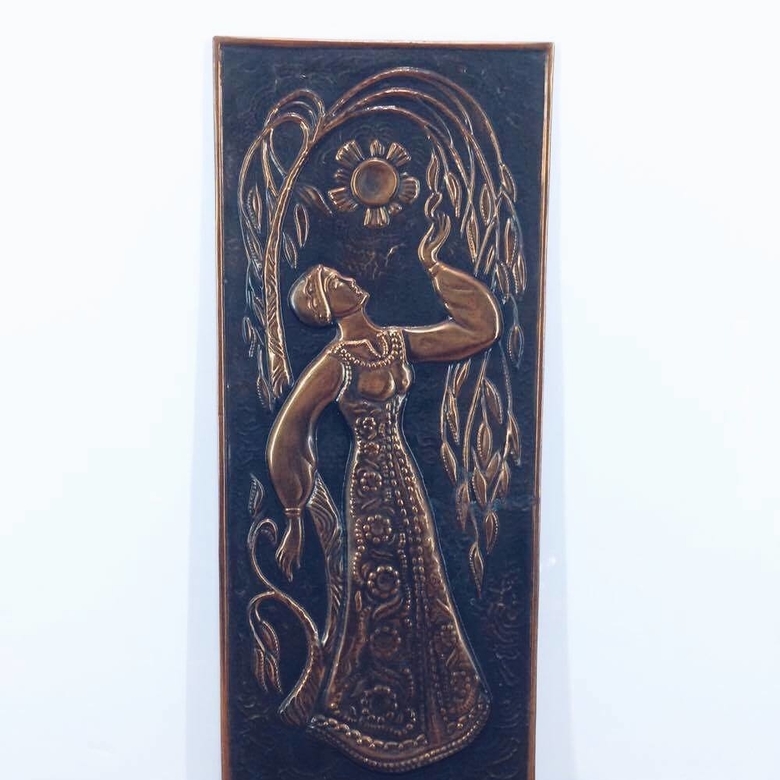 Панно Царівна чеканка мідь AR-097