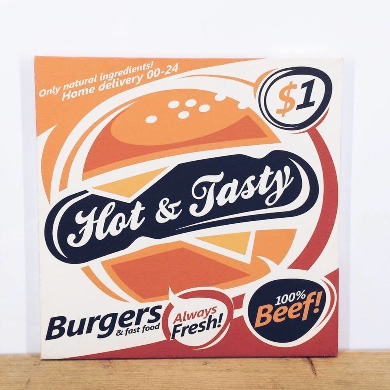 Постер Hot & Tasty ретро AR-144