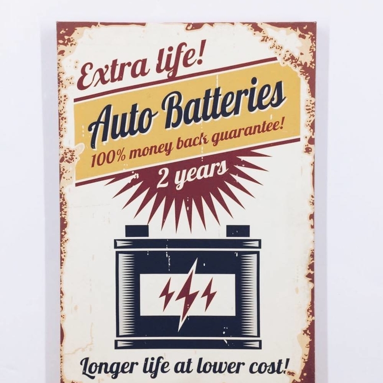 Постер Auto Batteries ретро AR-139