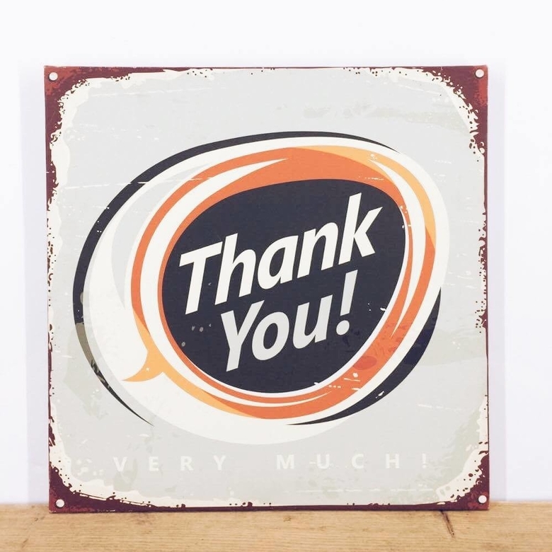 Постер Thank You ретро AR-105