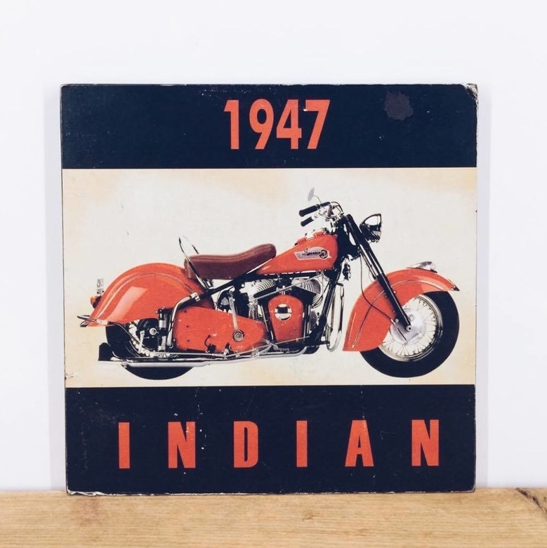 Прстер Мотоцикл червоний ретро AR-142