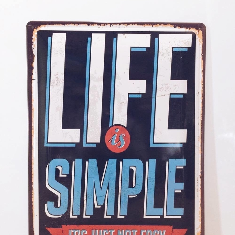 Постер текстовий ретро чорний метал AR-232