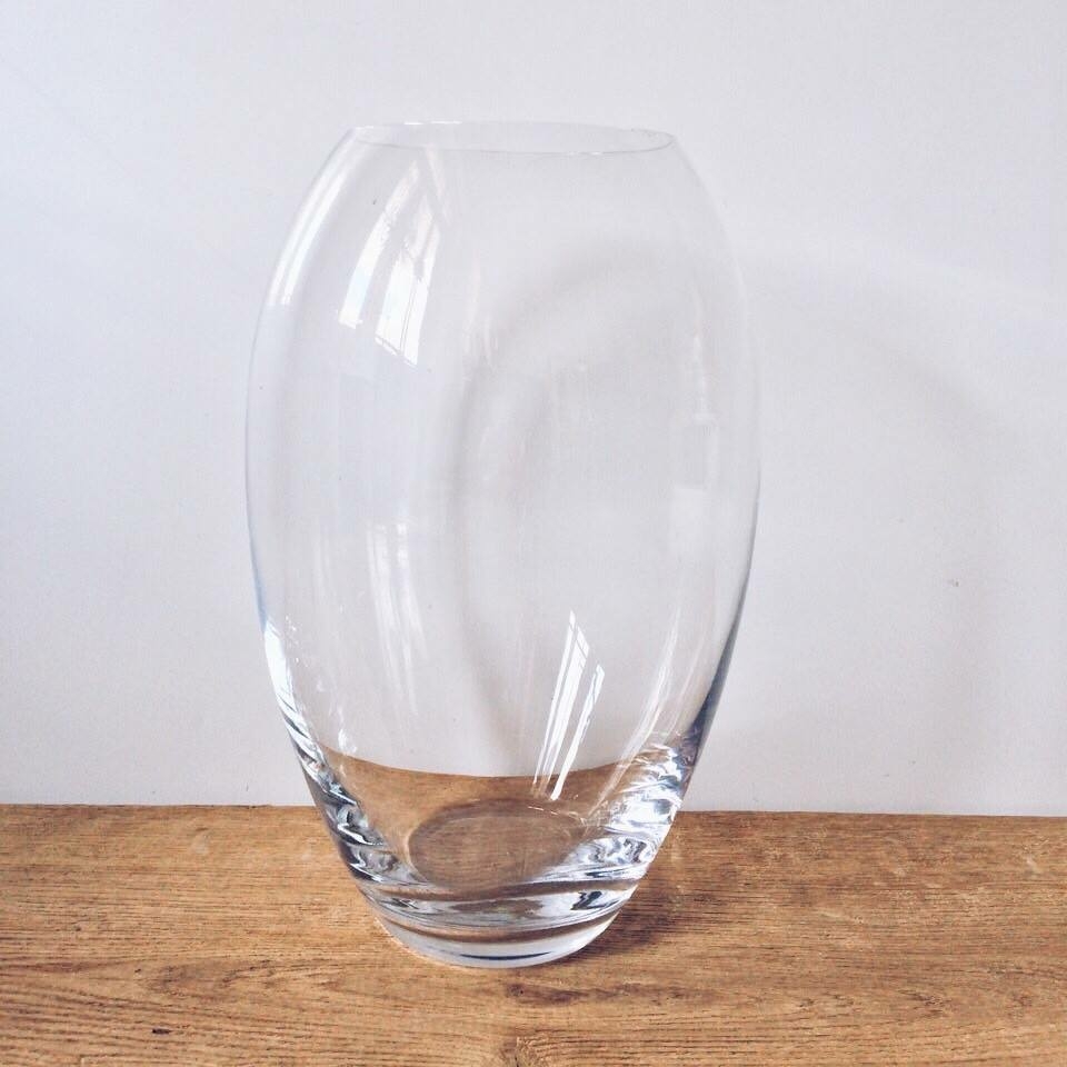 Ваза овальна 29 прозоре скло VA-063