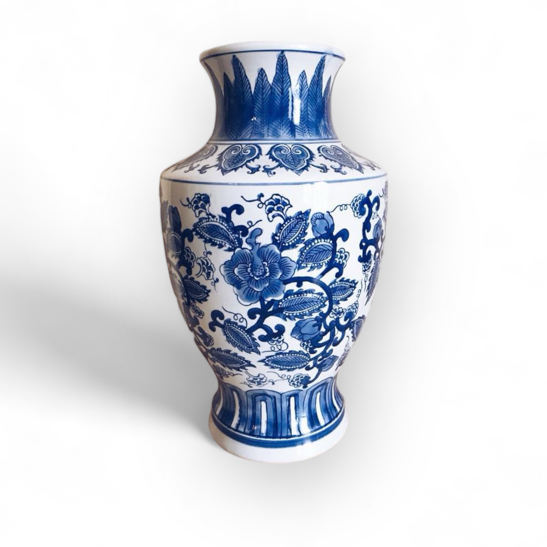 Ваза #24 "китай" порцеляна синій розпис VA-243