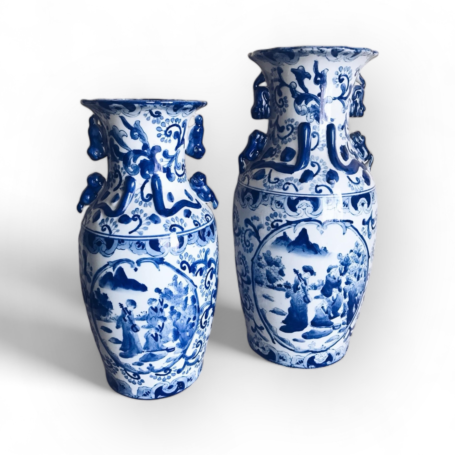 Ваза #10/11 "китай" порцеляна синій розпис VA-227