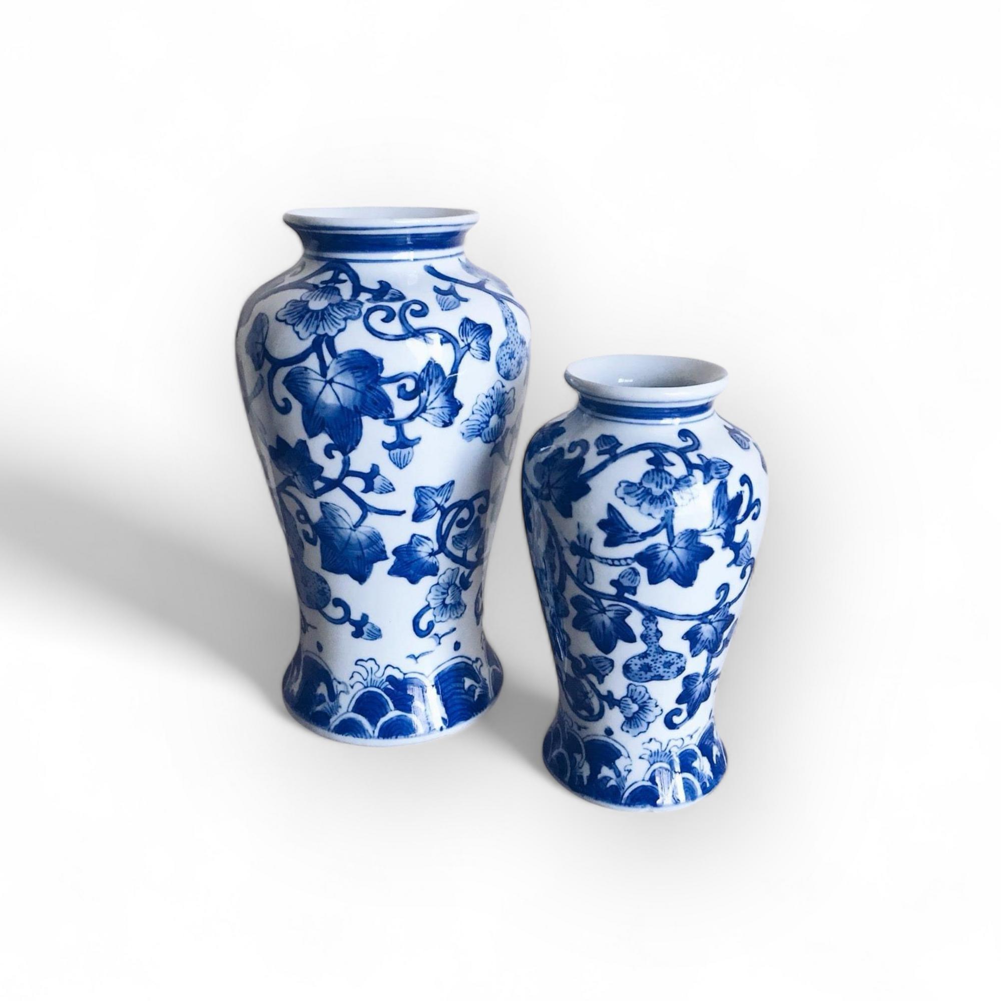 Ваза #4/5 "китай" порцеляна синій розпис VA-224