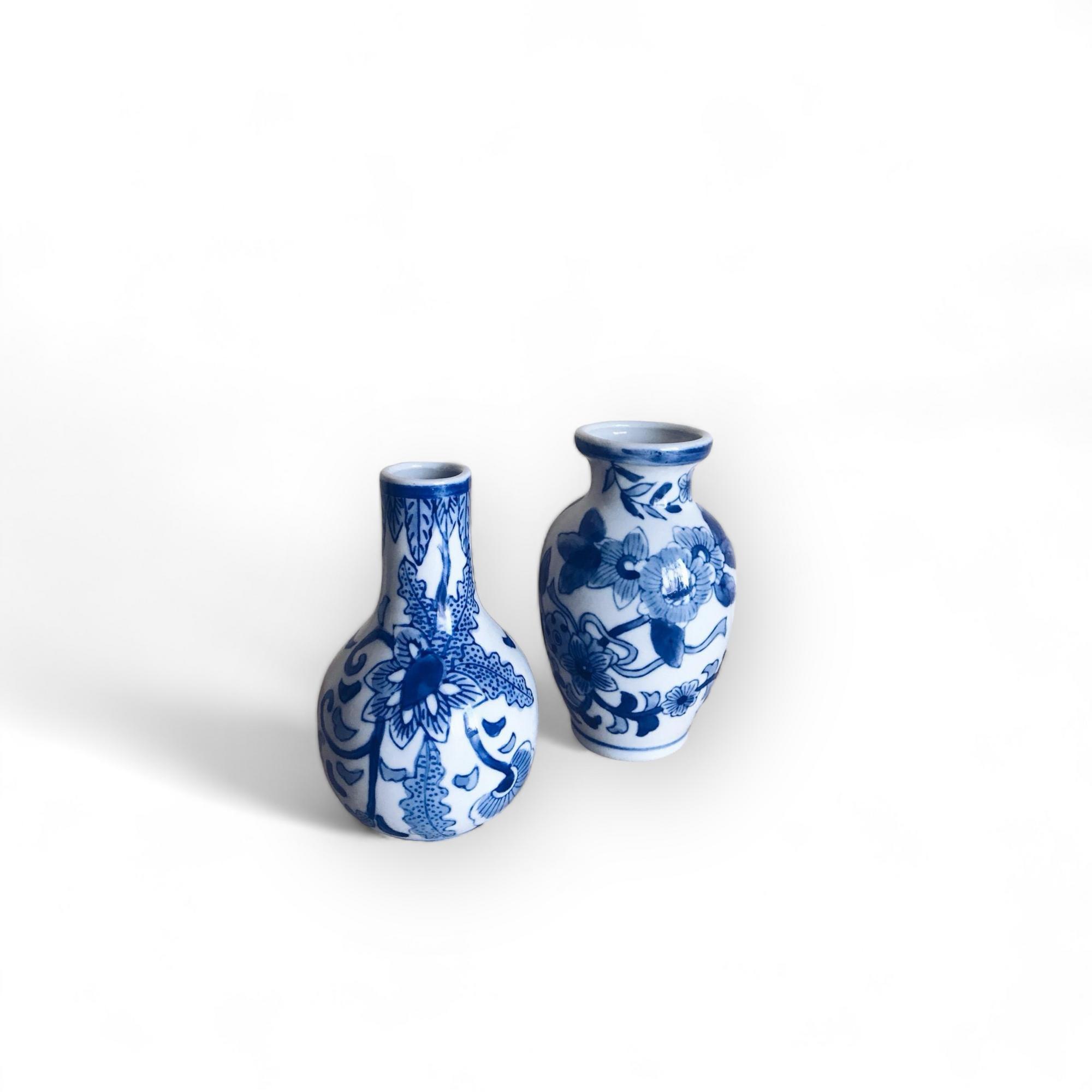 Ваза #6/7 "китай" порцеляна синій розпис VA-226