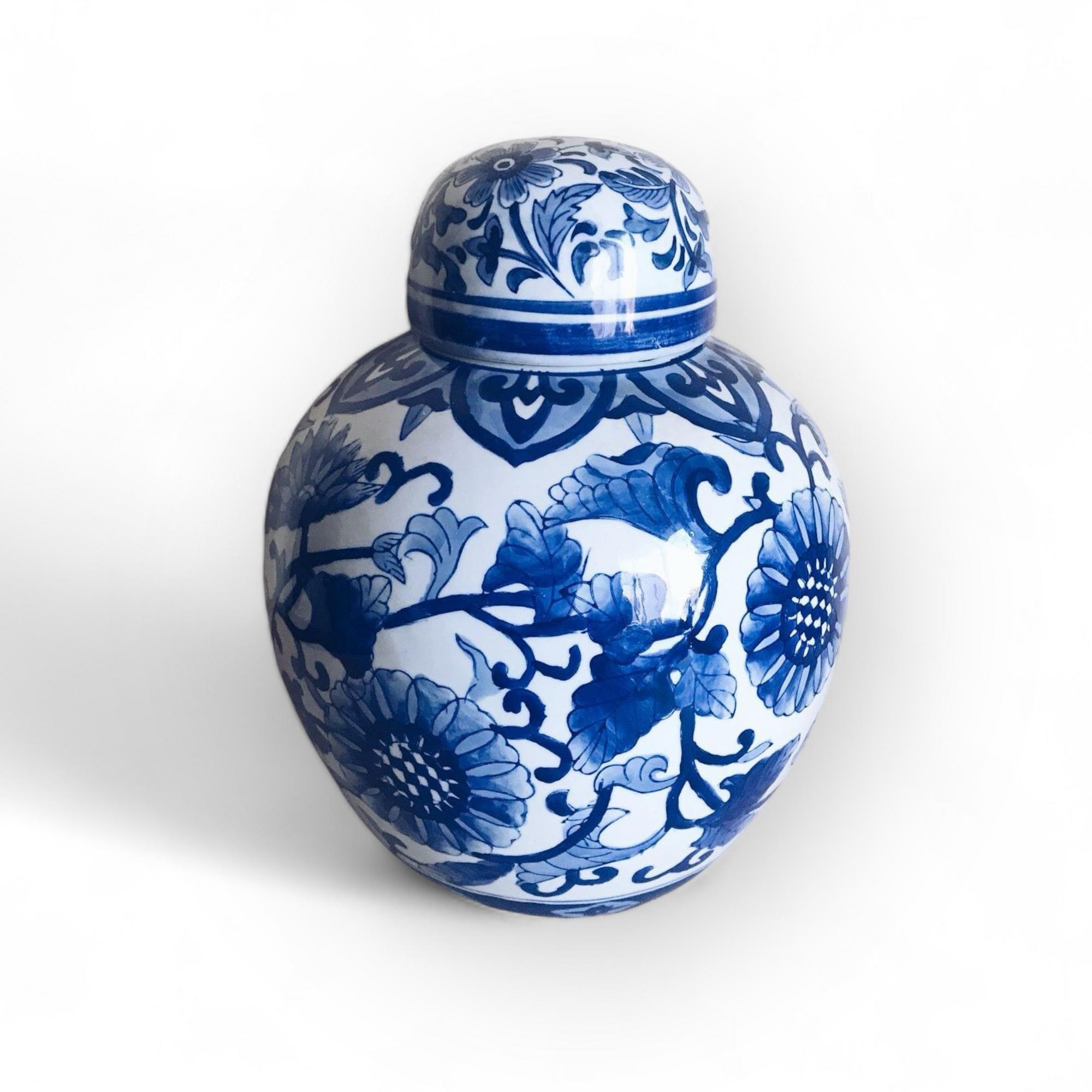 Ваза-імбирна банка #2 "китай" порцеляна синій розпис VA-233