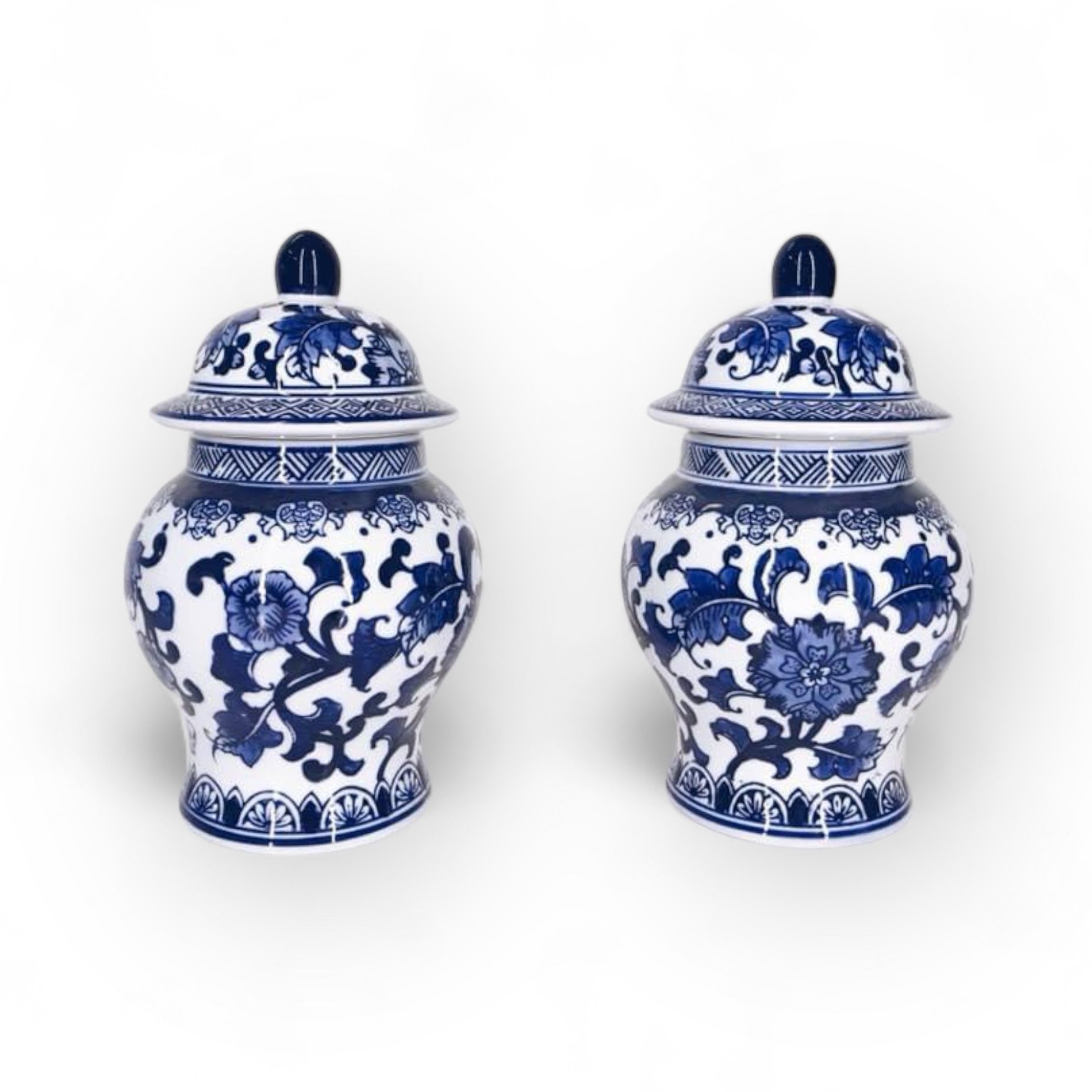 Ваза-імбирна банка порцеляна кобальт VA-247