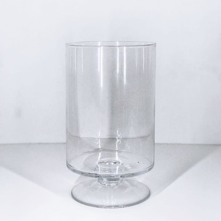 Ваза велика на ніжці прозоре скло VA-110