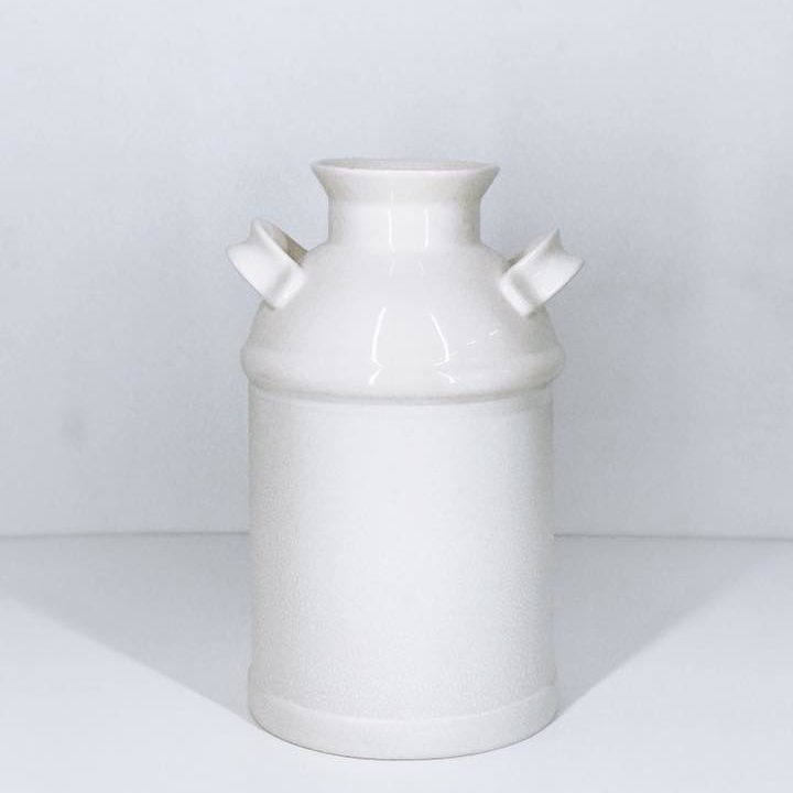Ваза бідон біла кераміка VA-112