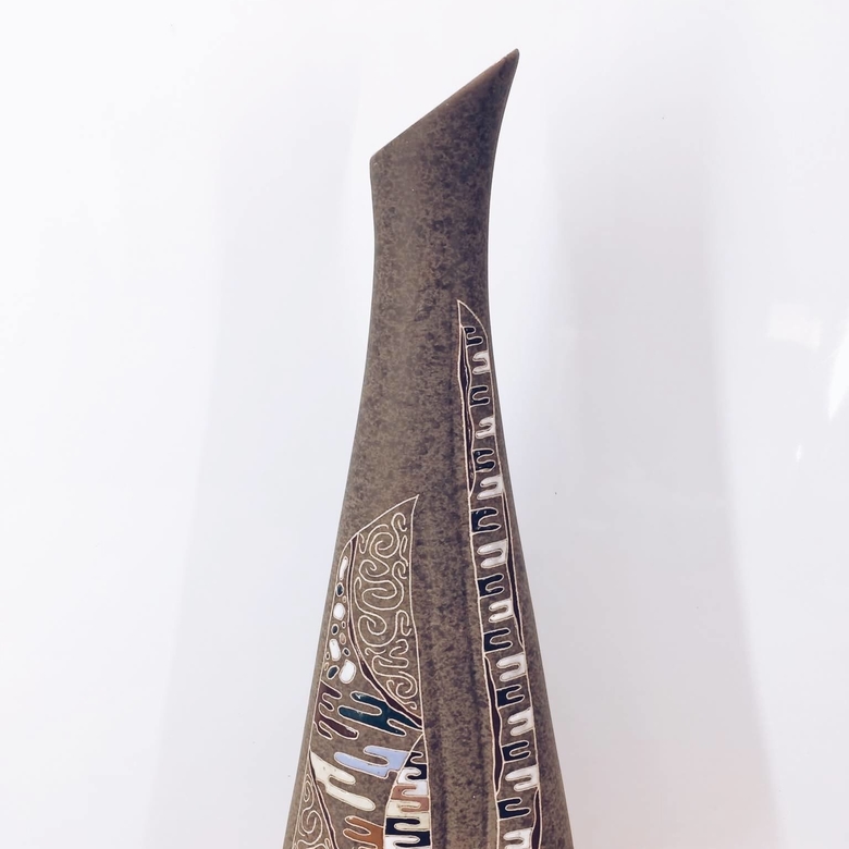 Ваза кераміка з розписом асиметрична VA-116