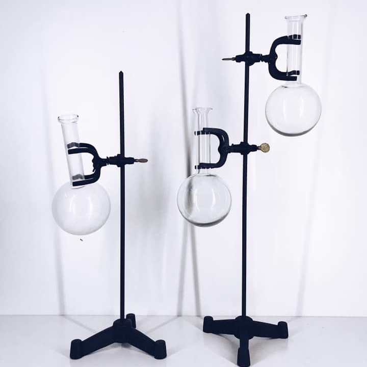 Вази-колби (2шт/1шт) на штативі скло/метал VA-146