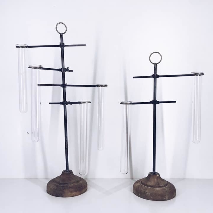 Вази-пробірки (2шт/4шт) на штативі скло/метал VA-148