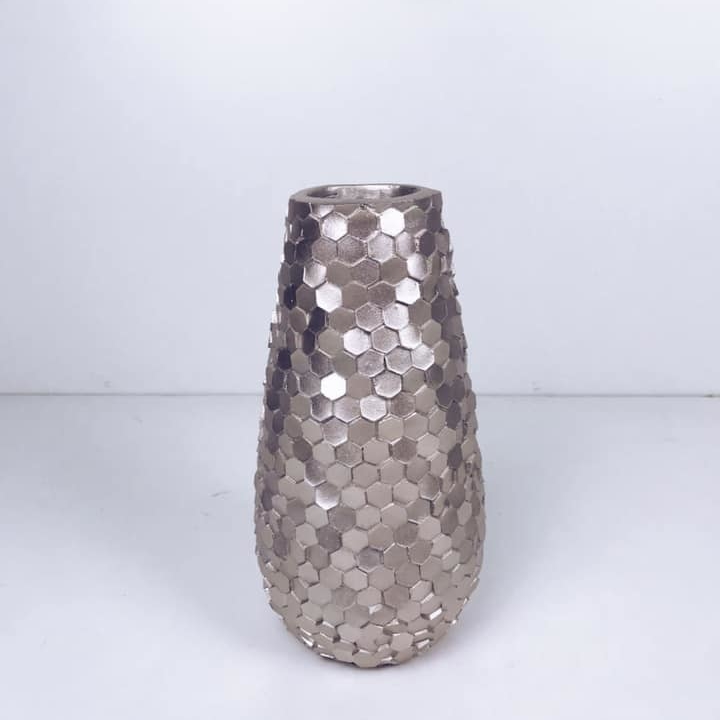 Ваза рельєф соти св-золото VA-168