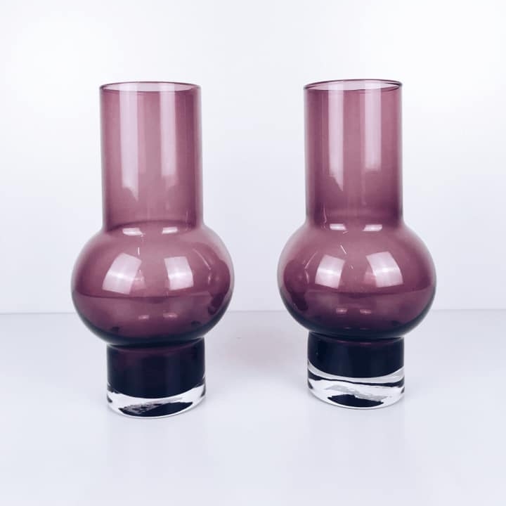 Ваза геометрична скло фіолет VA-181