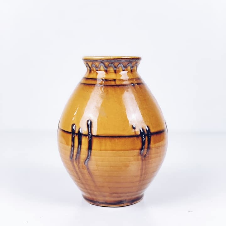 Ваза охра кераміка етно VA-217