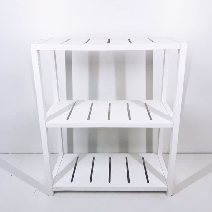 Стелаж 3 полиці білий, дерево SR-042