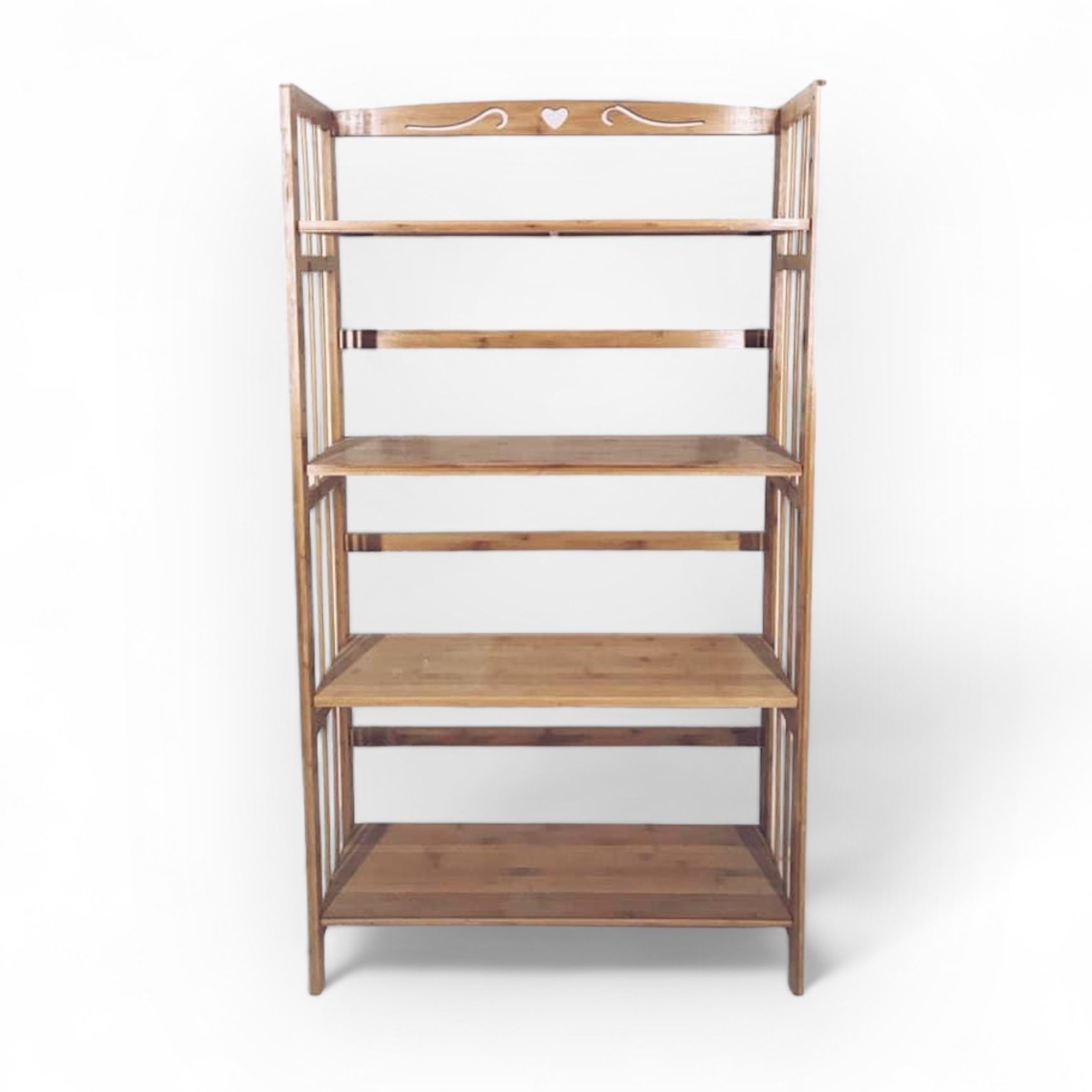 Стелаж 4 полиці декоративний фриз світле дерево SR-045