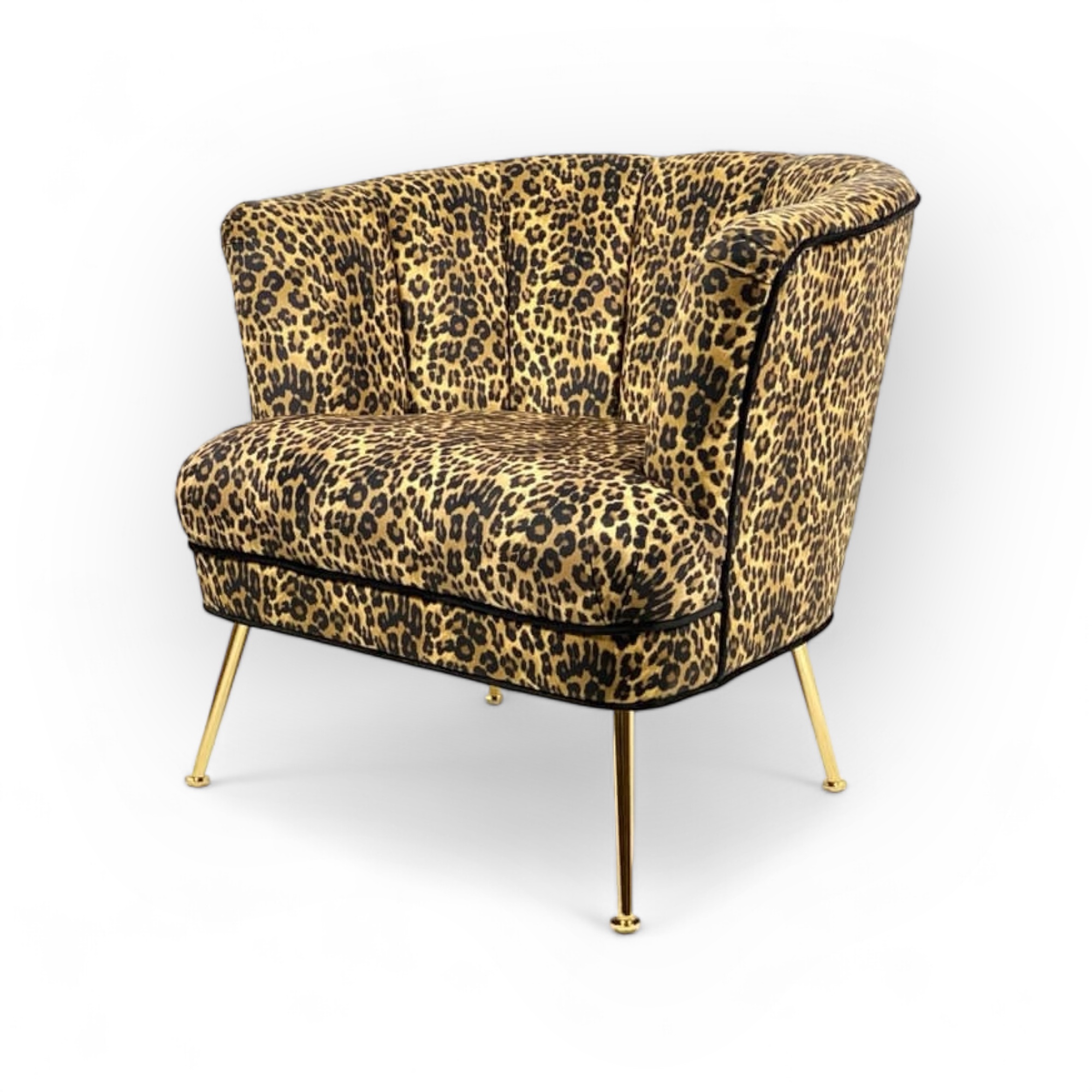Крісло велюр "леопард" на золотих ніжках CH-101