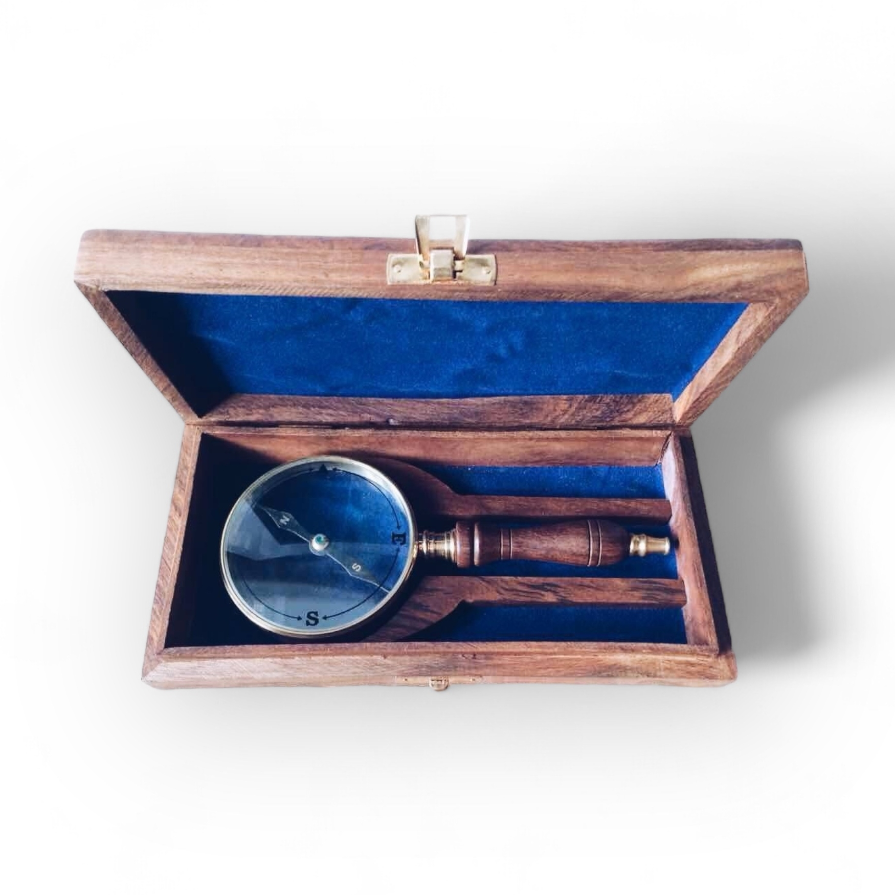 Лупа з компасом у футлярі GL-019