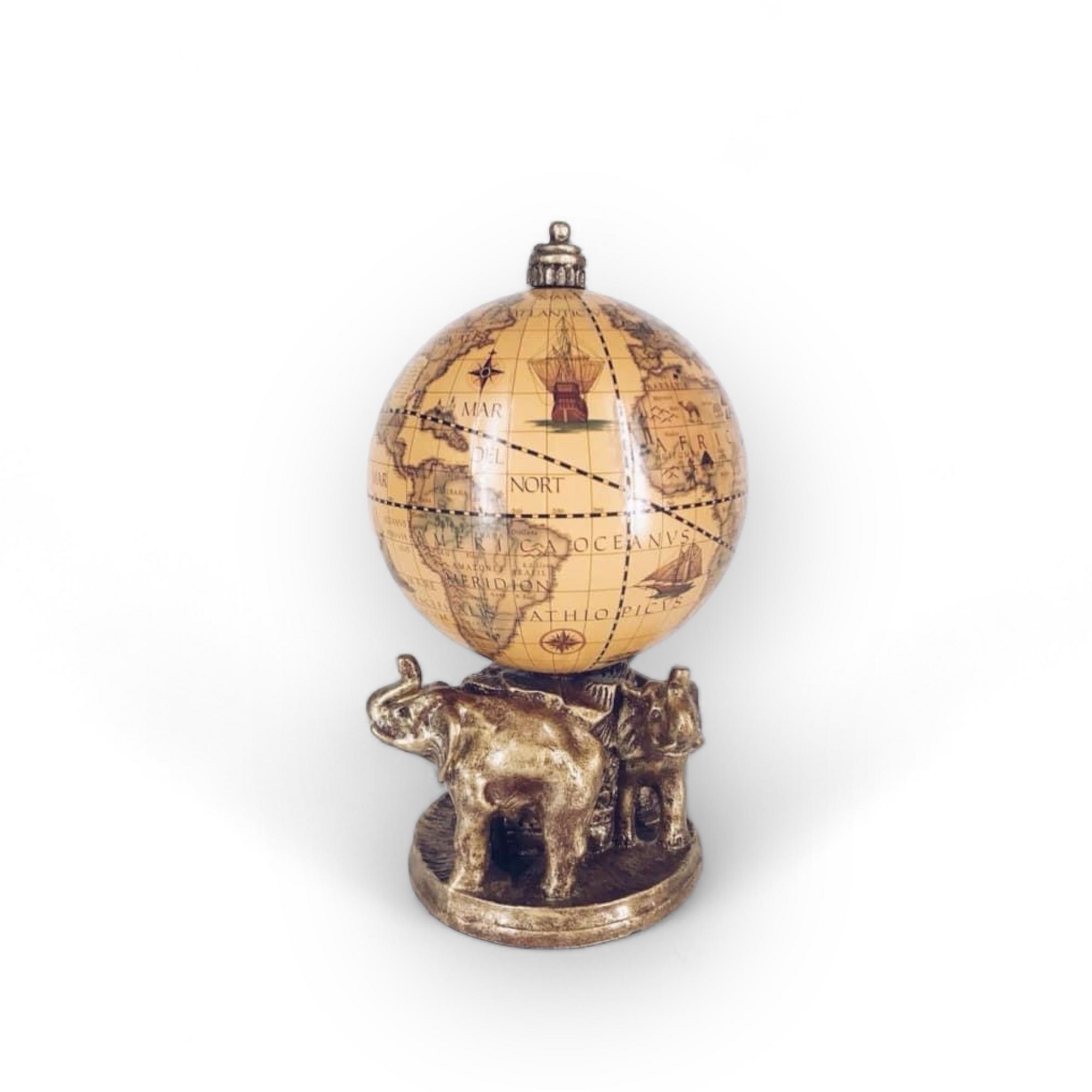 Глобус малий на 3-х слонах GL-002