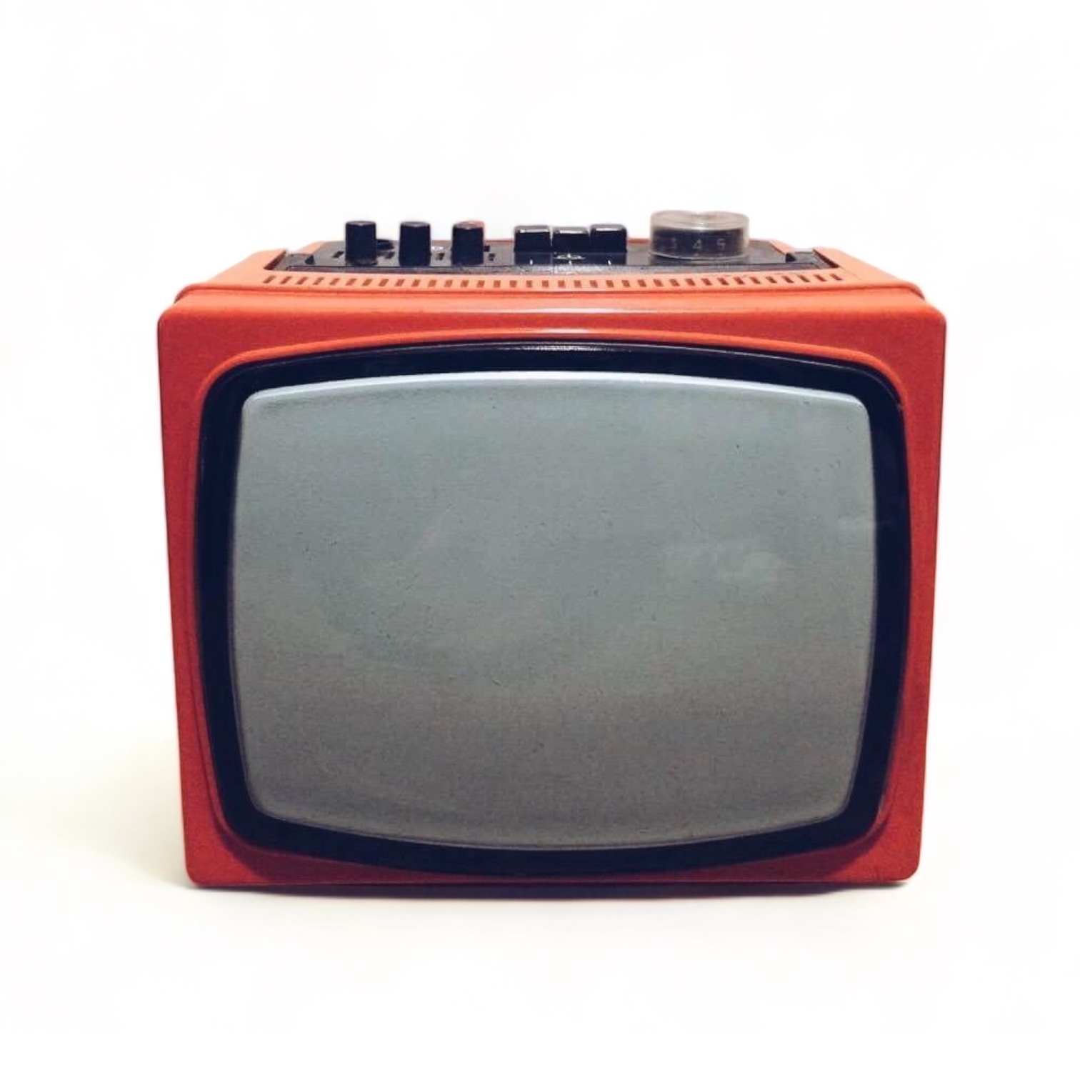 Телевізор вінтаж малий червоний TV-007