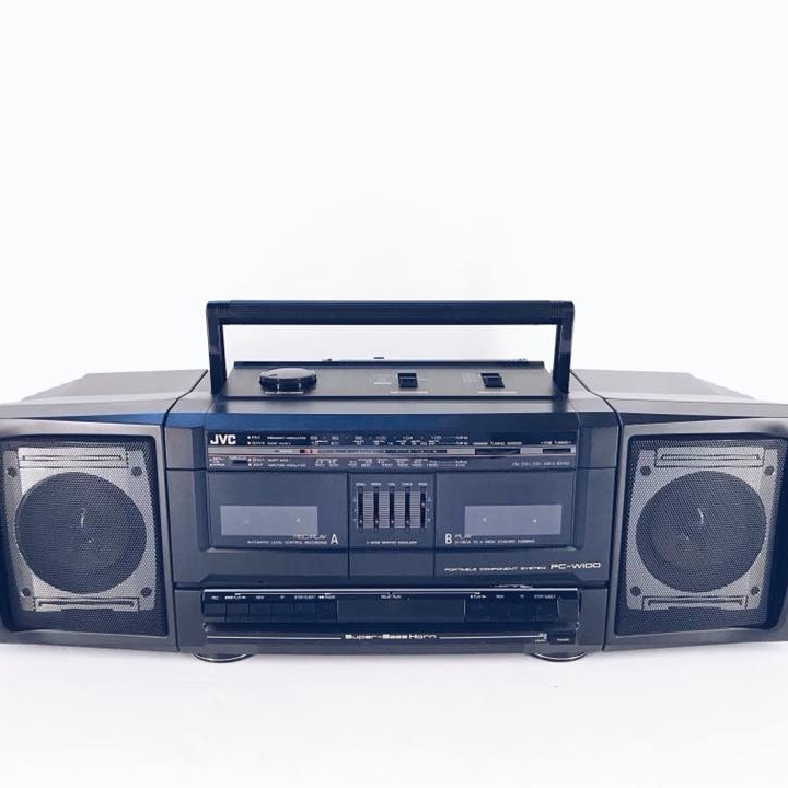 Магнітоофон 2-касетний JVC чорний AU-009