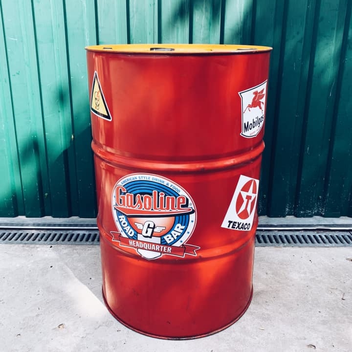 Діжка/бочка металева червона FK-018