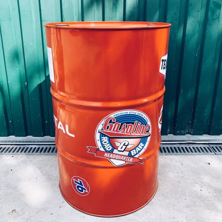 Діжка/бочка металева червона FK-019