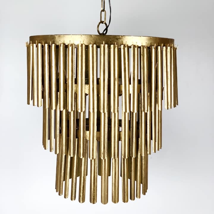 Люстра каскад 3-ярусна золото, метал LS-023