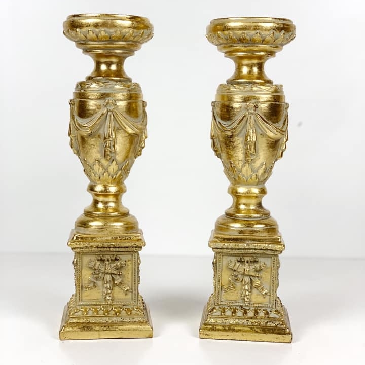 Підсвічник-постамент класичний золото полімер CA-095