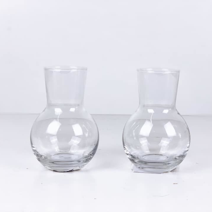 Ваза мала фігурна скло прозоре VA-193