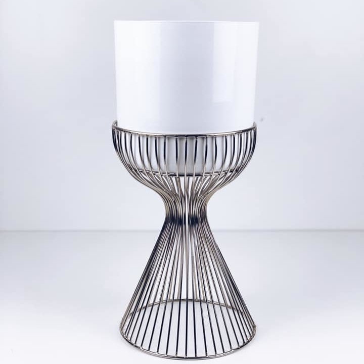 Кашпо з підставкою кераміка/метал KP-001