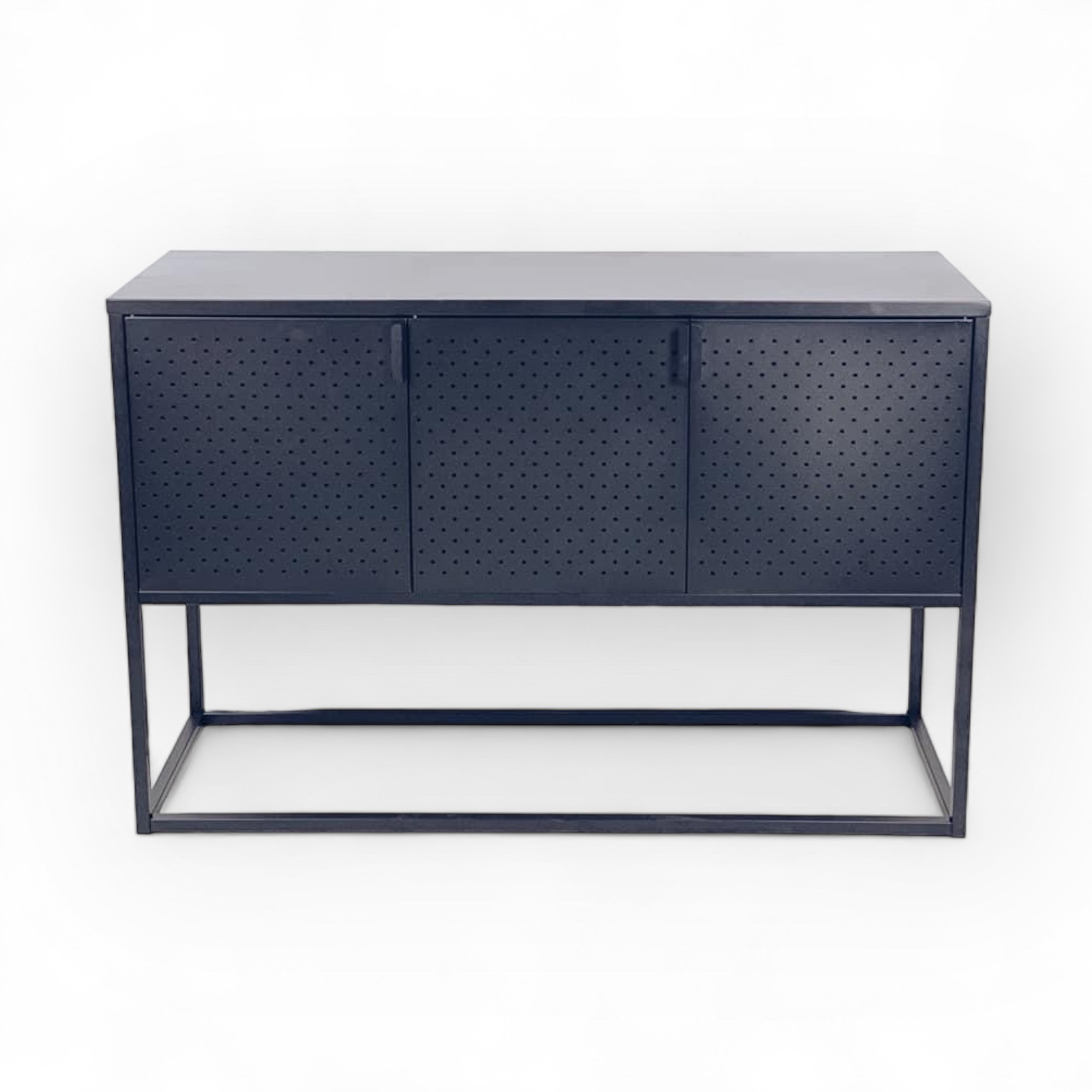 Комод-консоль лофт 3-дверний чорний метал CB-043