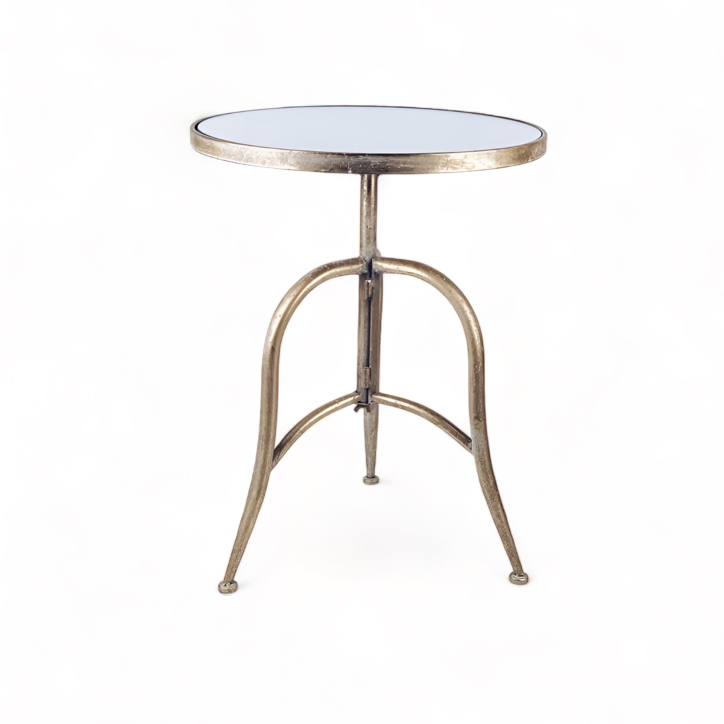 Столик кавовий круглий золото метал/дзеркало TB-571